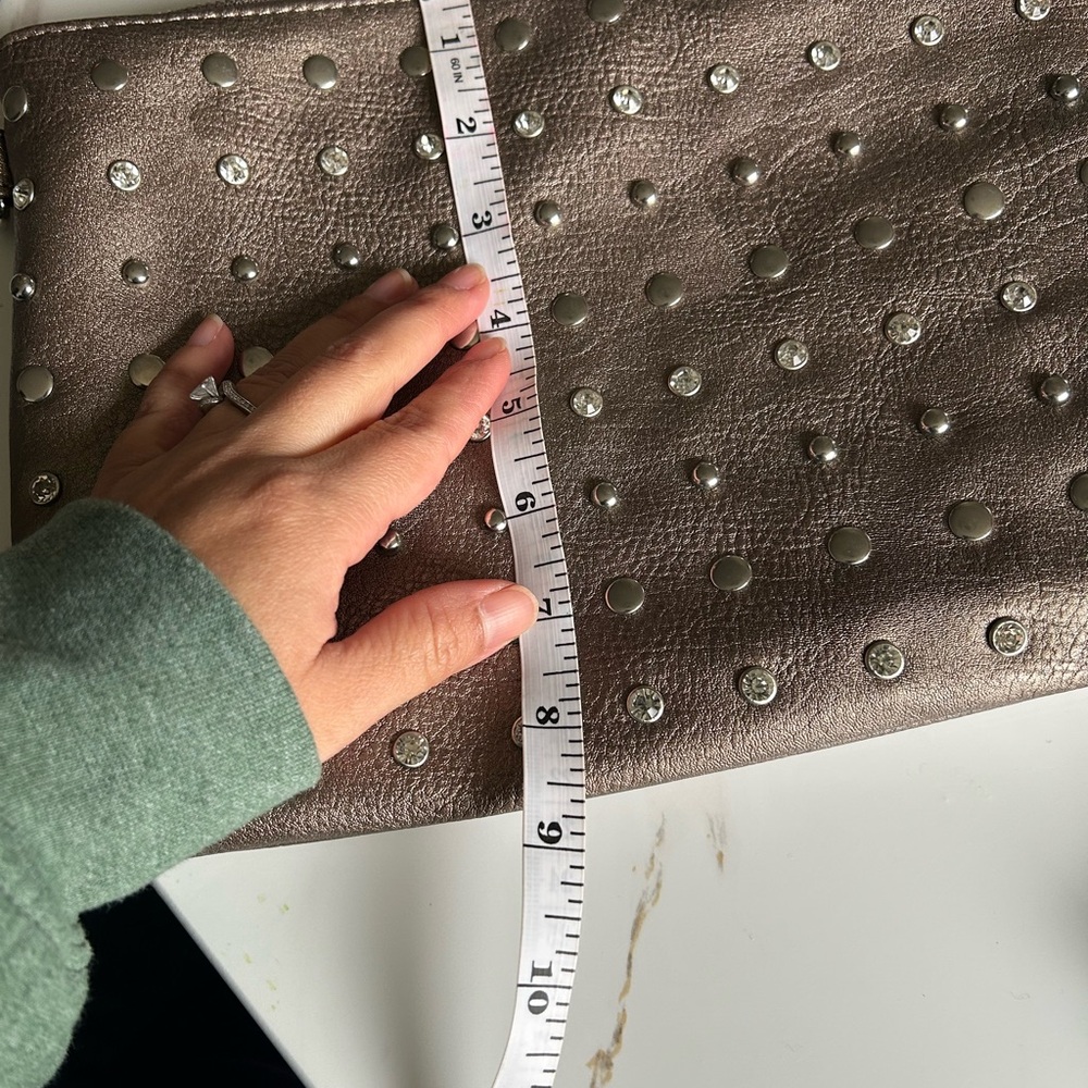 Olivia Miller Studded Clutch - Brown - Picture 5 of 5